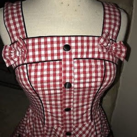 Red Gingham Chantal dress - Picture 3 of 8